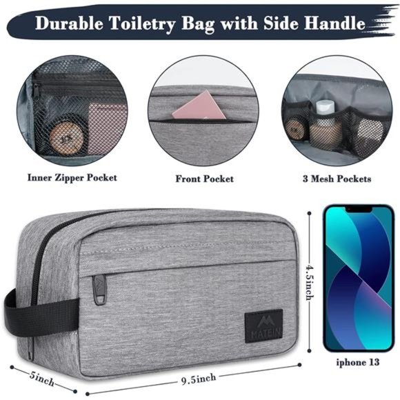 Travel Backpack with Toiletry Bag Water Resistant Bag 40L, Grey For Men main image 6